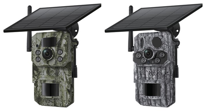 Two camouflage cameras and solar panels shown for A18/H70/H80